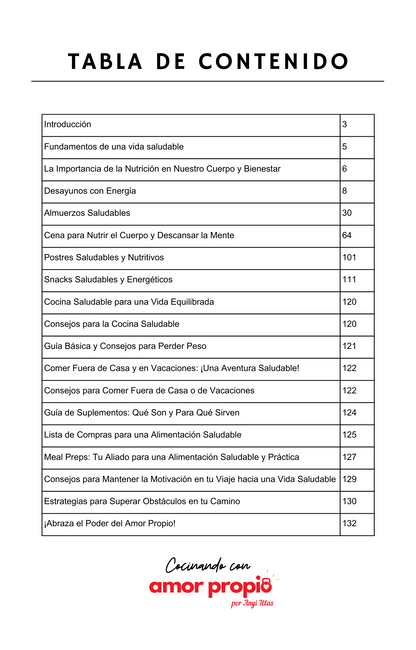 Cocinando con Amor Propio - Recetas fitness y nutrición para una vida más saludable